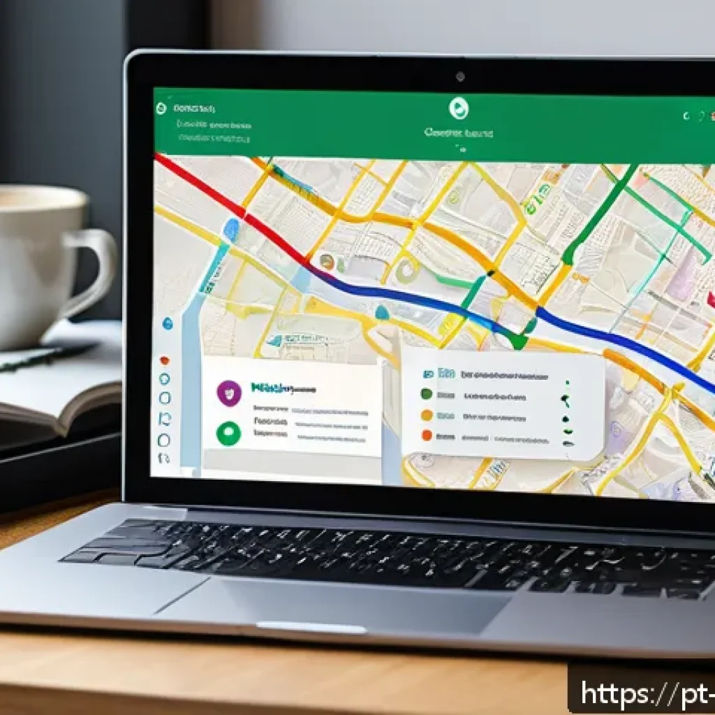 개념 맵을 활용한 이론적 모델 개발 - A detailed digital illustration of a conceptual map displayed on a sleek laptop screen, showcasing h...